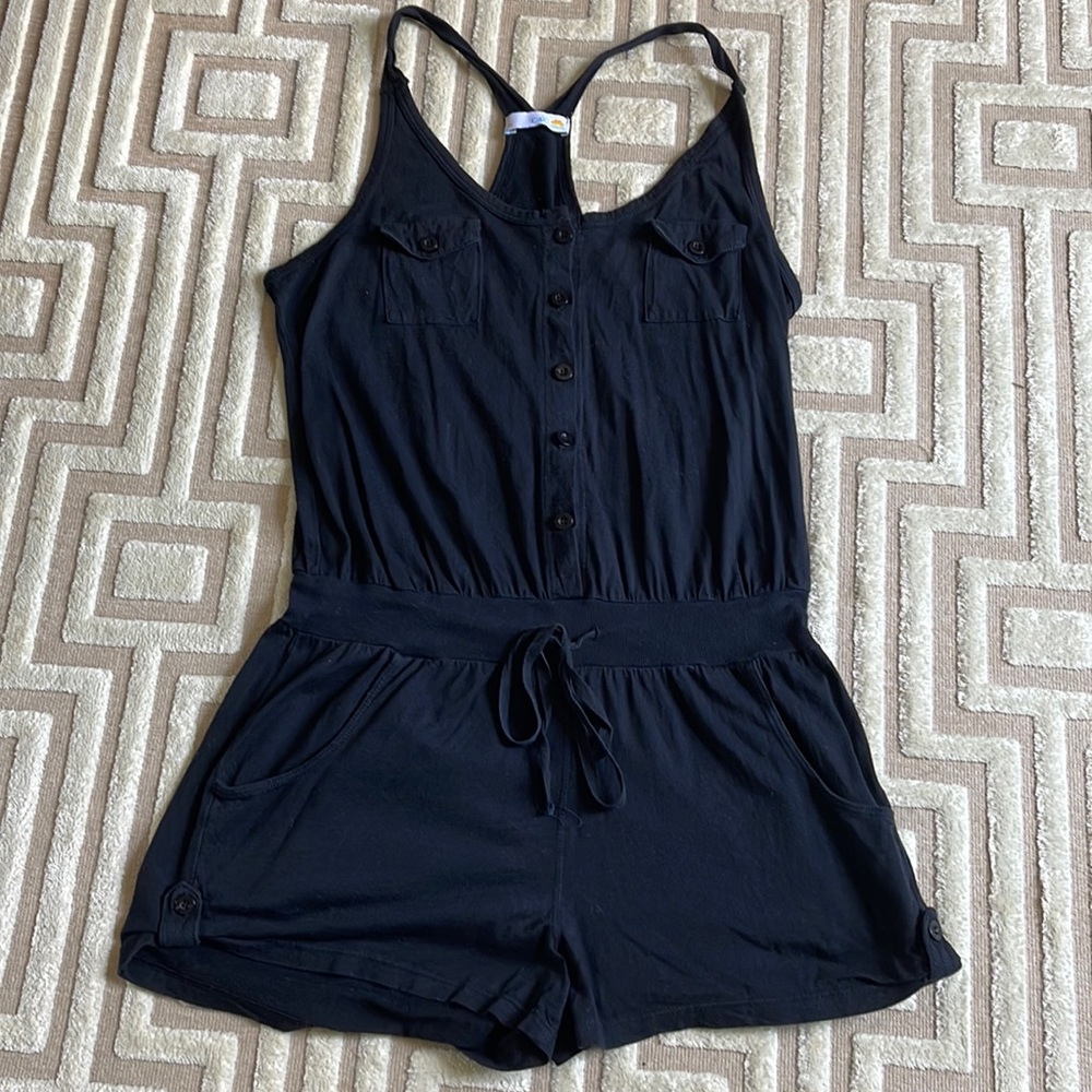 C&C California Navy Blue Racerback Romper